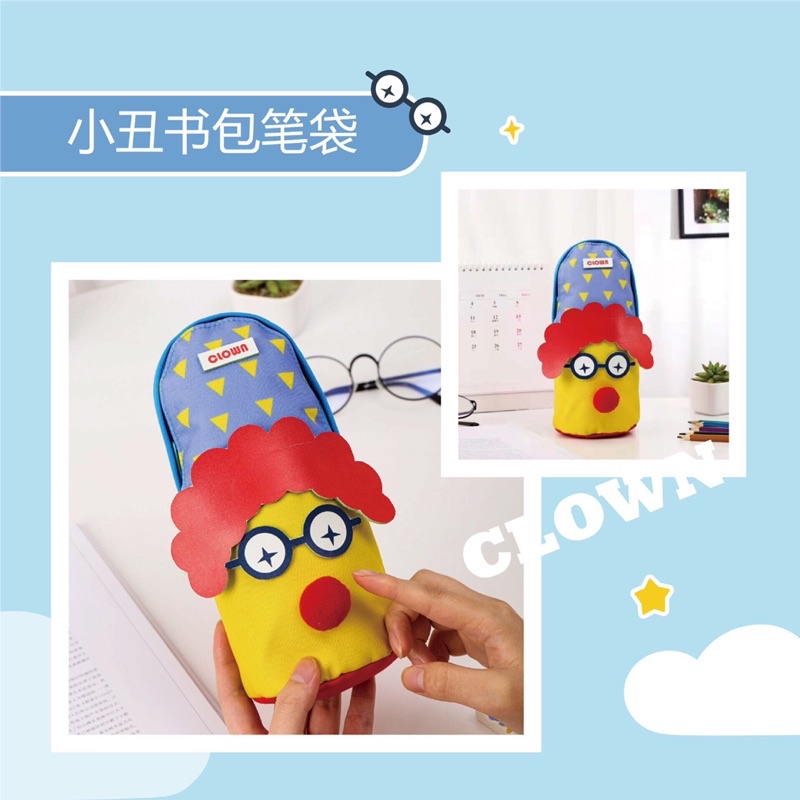 Hộp bút học sinh Chú Hề hài hước