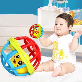 Baby Rattles Toy Ball Ring Silicone Teether Training Grasping Ability Rattles Baby Teething Play Gym Toys For Children Goods Soft Glue Toy Rattle Early Education Gift