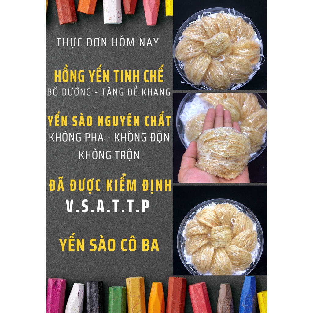 YẾN SÀO CÔ BA - Hồng Yến Sợi - Hộp 100gr + Quà Tặng .🎁🍎 ( Giá Sỉ )