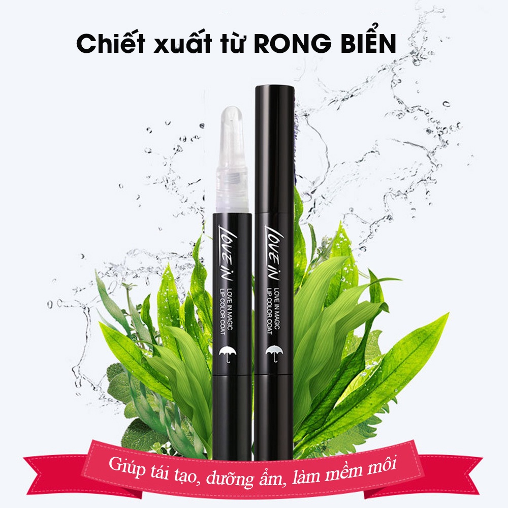 Gel Khóa Màu Son Môi LOVE IN Giữ Màu Lâu Trôi, Chống Lem 24h Chiết Xuất Từ Rong Biển