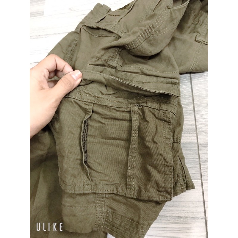 Quần ngố kaki túi hộp nam trung niên chất đẹp dày dặn