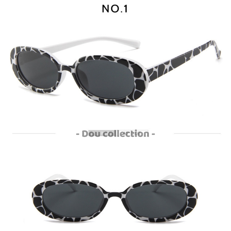 Kính Mát (Kính Râm) Cao Cấp Hình Oval Retro Gọng Nhựa Phong Cách Hàn Quốc - Dou Collection - Mã MK035