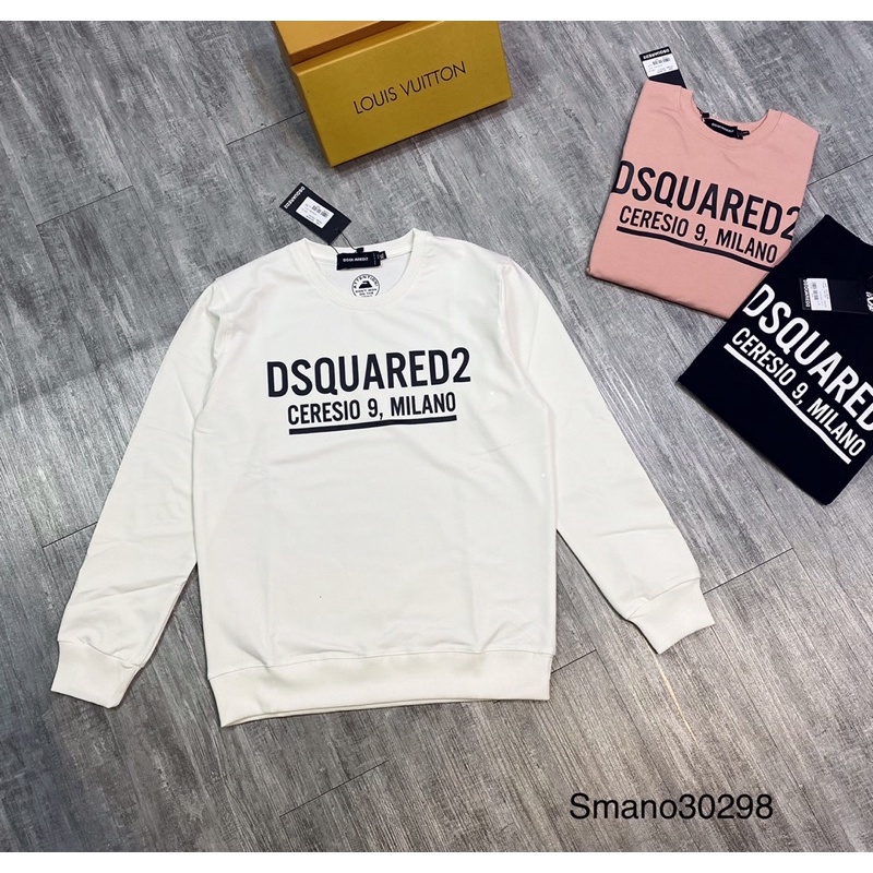 Áo nỉ thúdoong nam, nữ in chữ DSQUARED2,3 màu kèm video ảnh thật