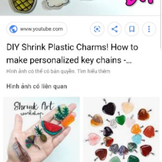 Tấm nhựa co nhiệt Shrink Plastic A4 – Làm móc khóa, charm, trang trí thủ công DIY
