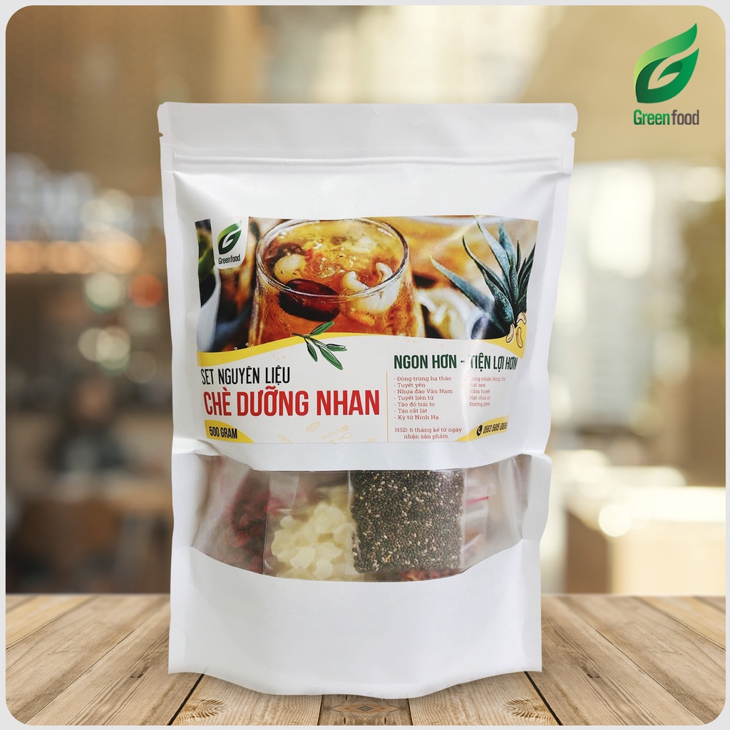 Chè tuyết yến dưỡng nhan SET NẤU 12-15 CHÉN - GreenFood - 12 vị thơm ngon, bổ dưỡng | WebRaoVat - webraovat.net.vn