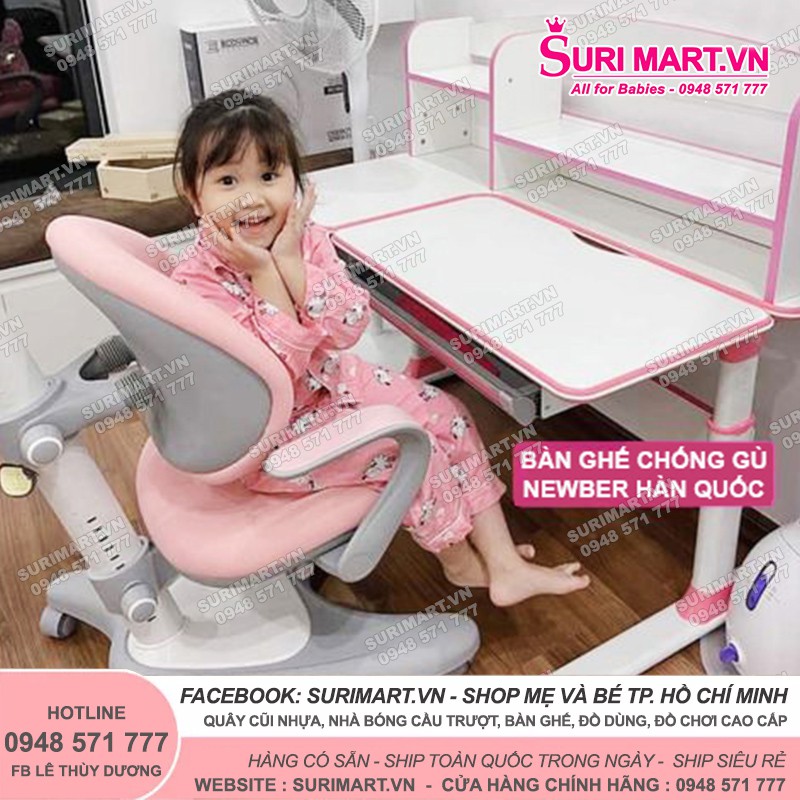 BỘ BÀN GHẾ HỌC THÔNG MINH CHỐNG GÙ, CHỐNG CẬN CHO BÉ HÀN QUỐC NEWBER G600 | BigBuy360 - bigbuy360.vn