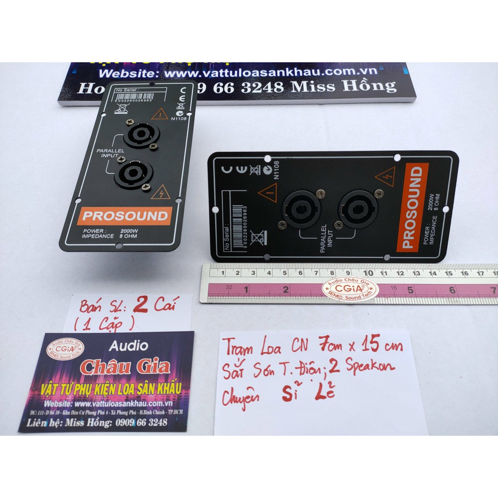 Trạm loa sắt 7cm x15cm 2 cái Audio Châu Gia