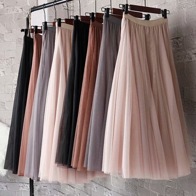 Chân Váy Maxi Lưng Cao Thiết Kế 3 Lớp Chất Liệu Co Giãn Thoải Mái