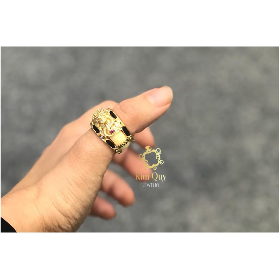 Nhẫn thần long bạc 925 mạ vàng 18k