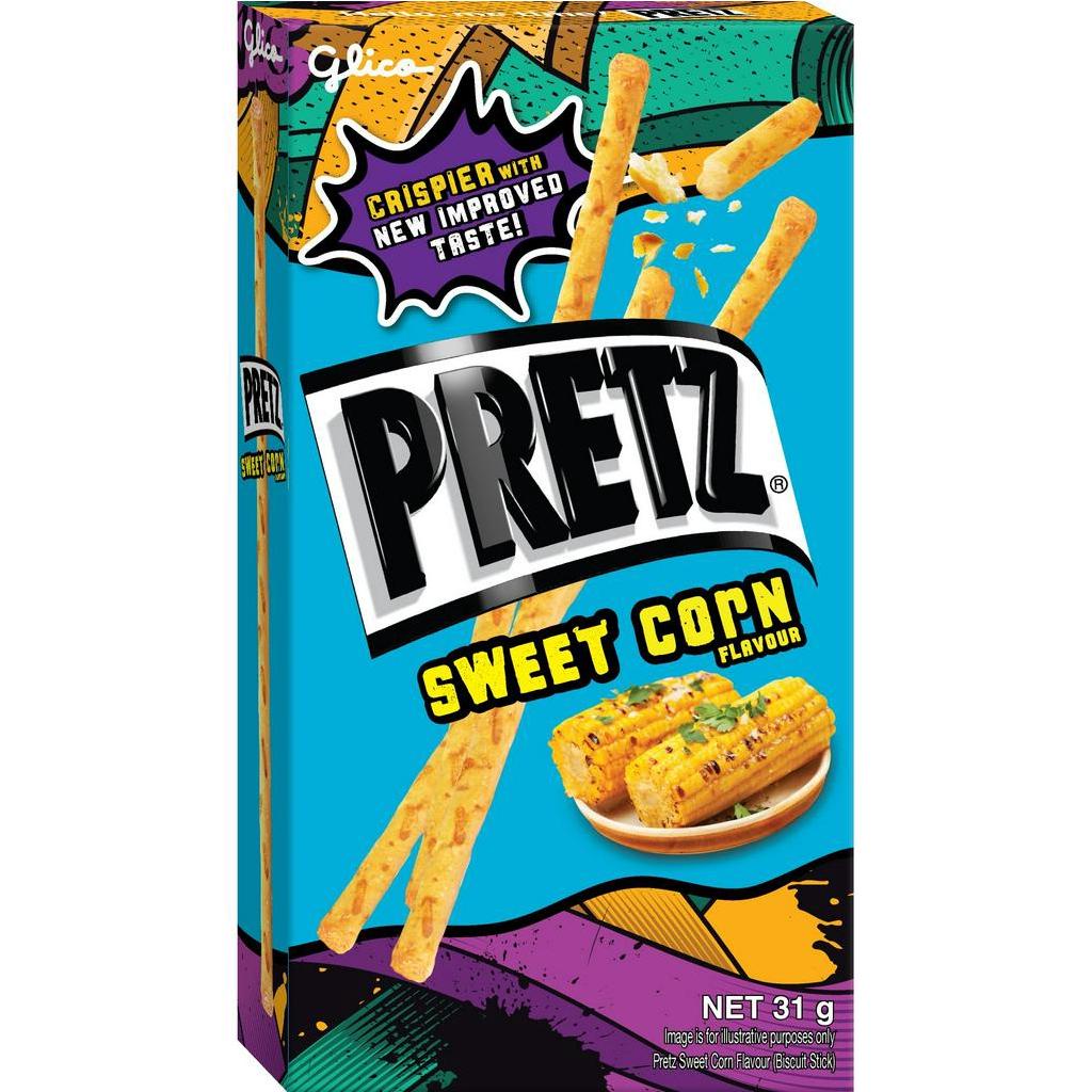Bánh que mặn nướng giòn Glico Pretz vị Bắp ngọt 31gr