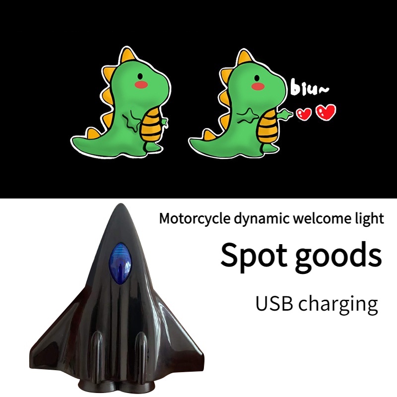 Đèn led chiếu hình nhân vật hoạt hình hiệu ứng laser trang trí xe máy/cửa xe hơi