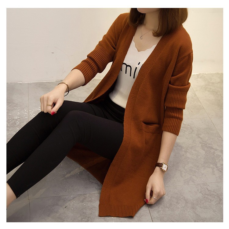 ÁO CARDIGAN TAY BO DÁNG DÀI - HÀNG QUẢNG CHÂU L1