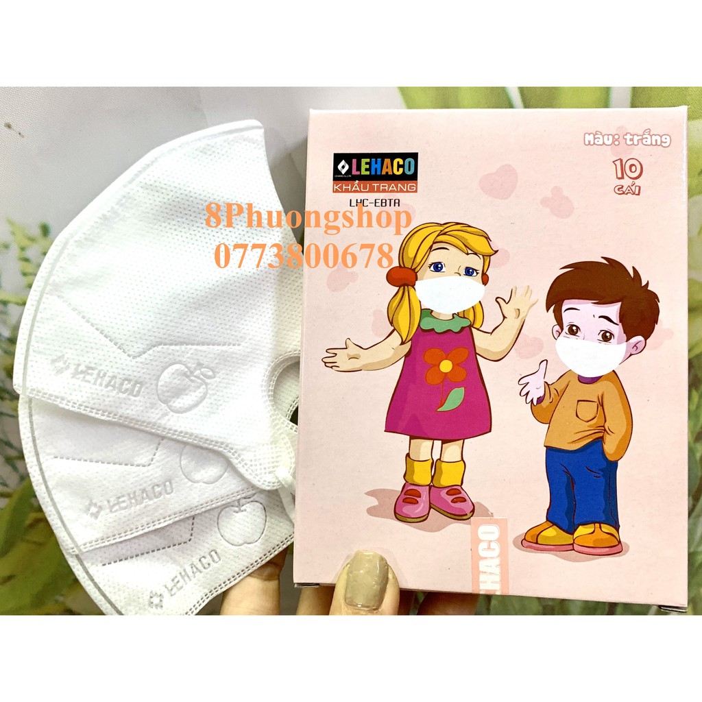 Khẩu trang cho bé Lehaco 3D 10 cái/ hộp | BigBuy360 - bigbuy360.vn