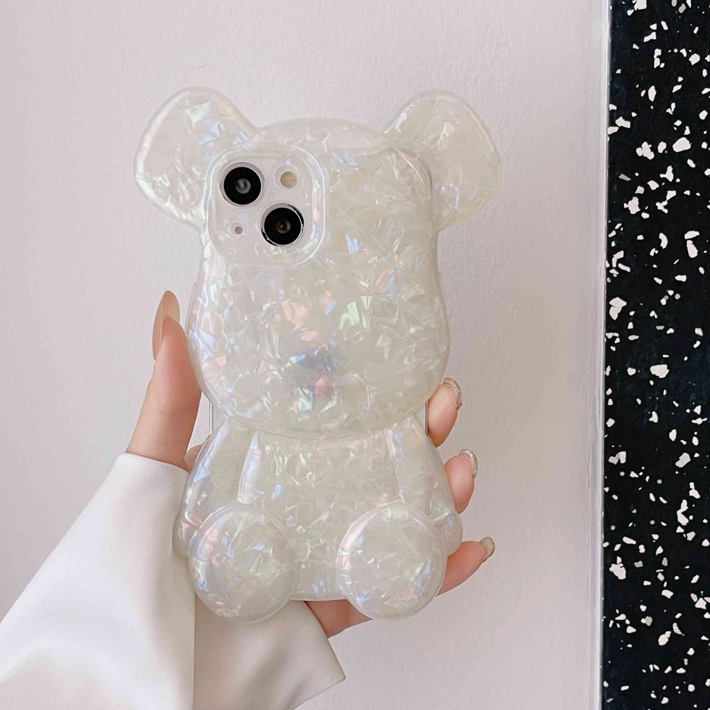 Ốp Điện Thoại Hình Gấu 3D Cho IPhone14Pro Max IPhone 12 Pro Max