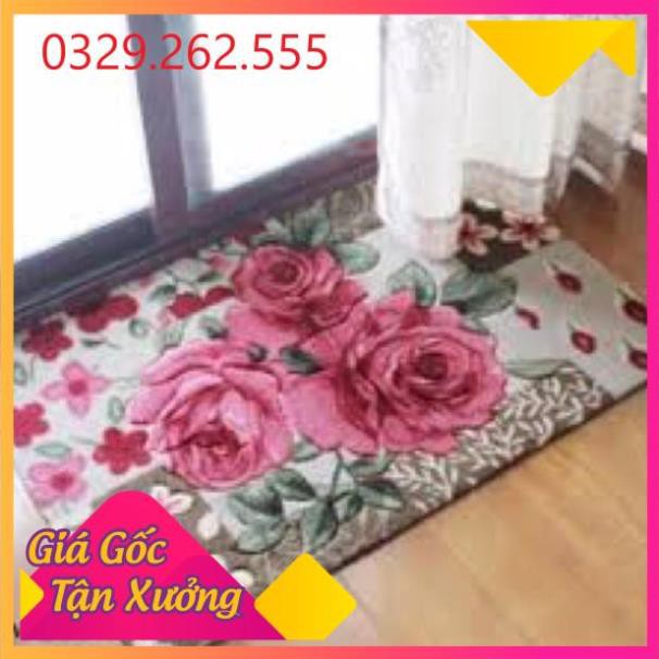 (Sale Khủng)  Hàng dầy đẹp - Thảm lau chân 3D đế cao su chống trơn 40x60cm