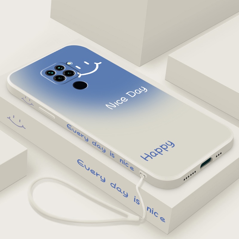 Ốp Điện Thoại Silicon Mềm Siêu Mỏng Phối Màu Tương Phản Hình Mặt Cười Chống Sốc Cho Redmi note 9 note 9s 9pro