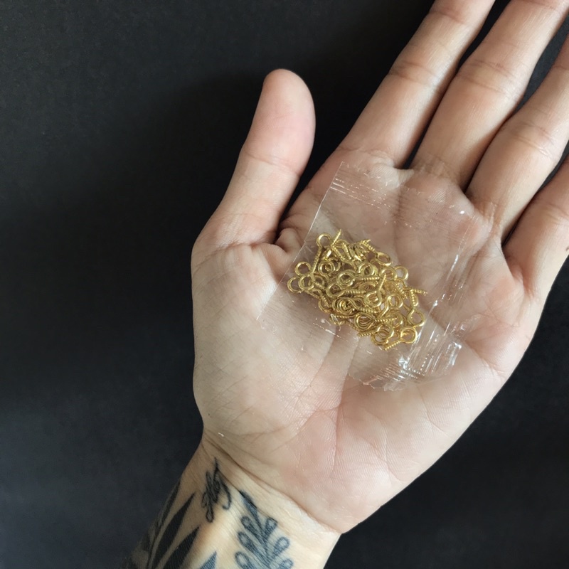 Phụ kiện móc khoá, khoen tròn, đinh tròn làm móc khoá đồ handmade Combo