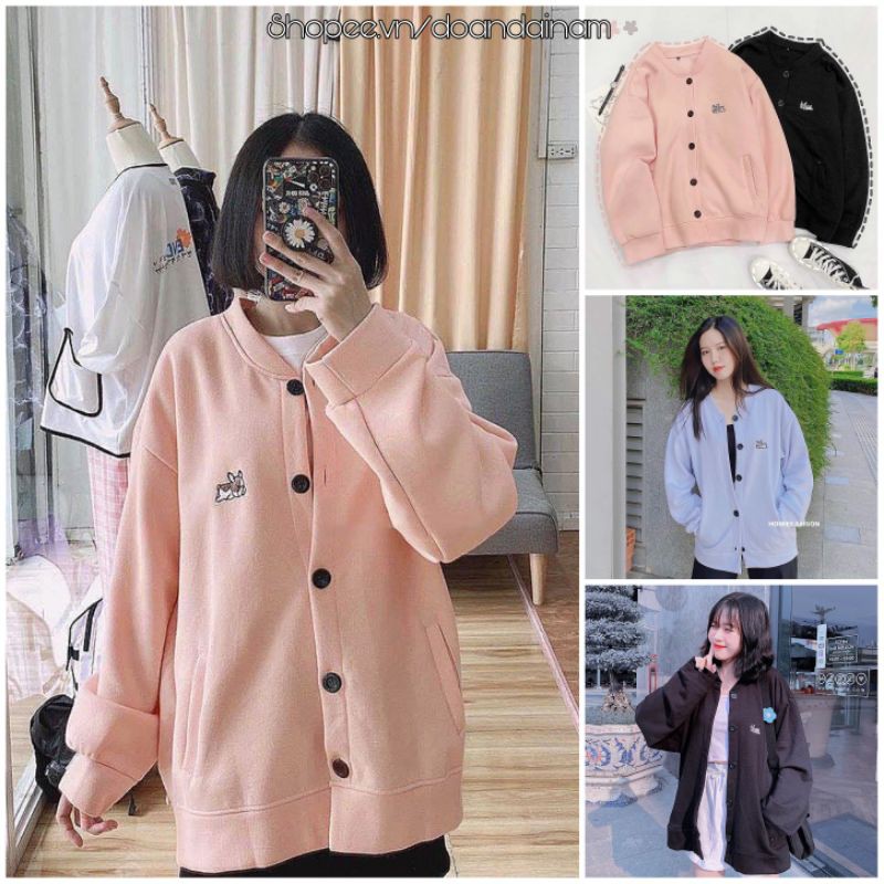 Áo Khoác Nỉ Bông Cardigan LAZY PUPPY 07.07 Form Rộng Size L, XL | BigBuy360 - bigbuy360.vn