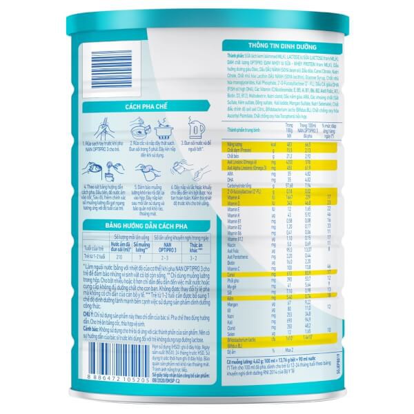 Sữa Bột NAN 3 Optipro HMO 1,7kg Cho Bé Từ 1-2 Tuổi - Giúp Trẻ Phát Triển Hệ Tiêu Hóa