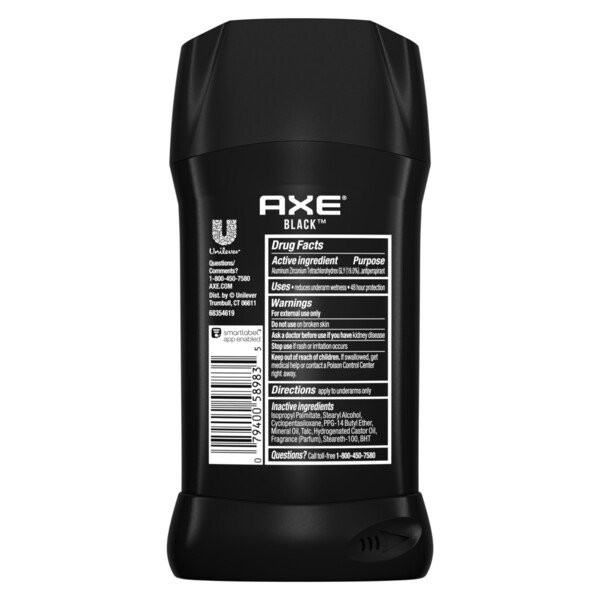 Lăn Khử Mùi Axe BLACK 76Gr - Dạng Sáp Trắng - Chống Mồ Hôi