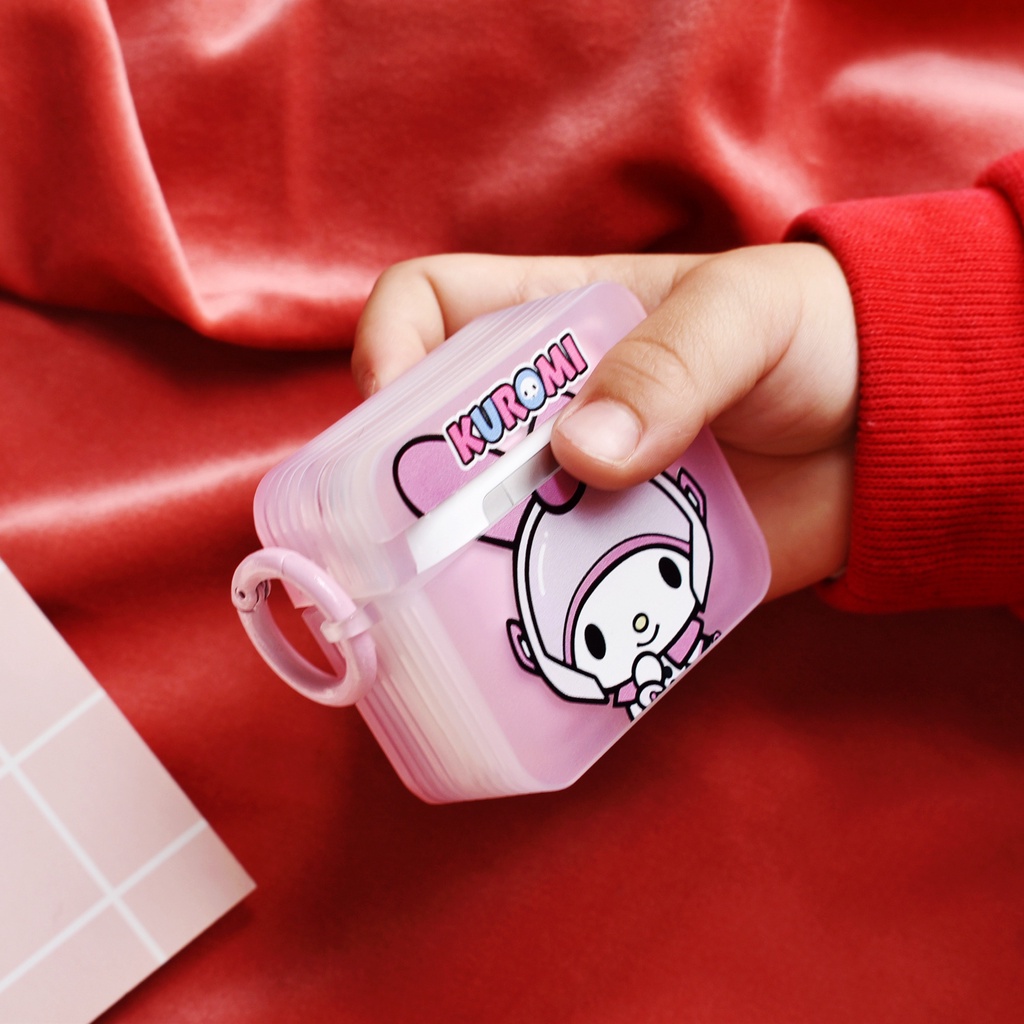 Vỏ Bảo Vệ Hộp Sạc Tai Nghe AirPods3gen 2021 Họa Tiết Kuromi Dễ Thương Ốp