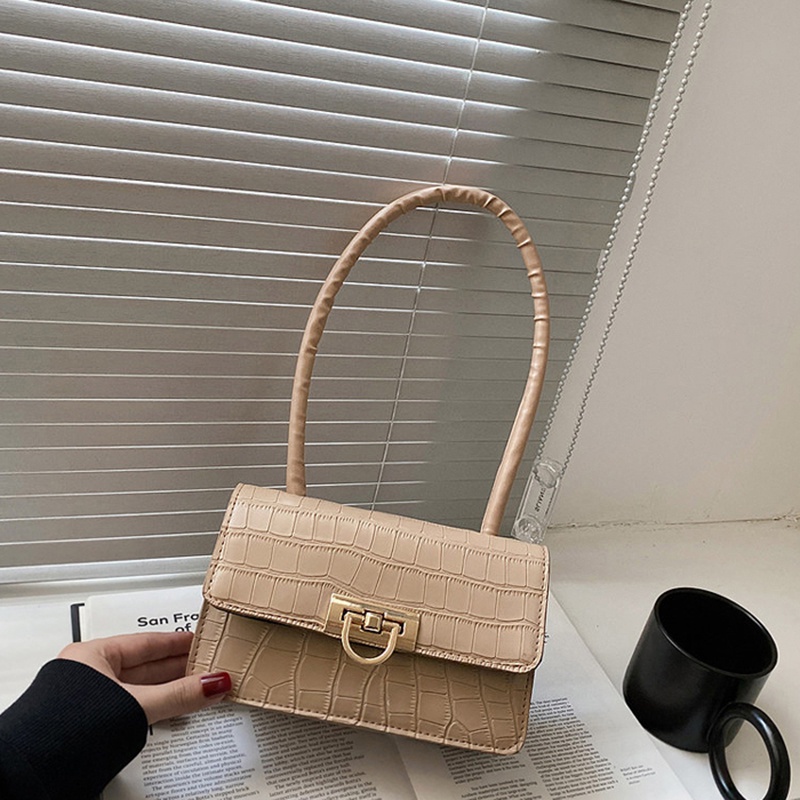 Túi IELGY họa tiết đá nhỏ kẹp nách quải vai phong cách Hồng Kông kiểu Pháp cao cấp