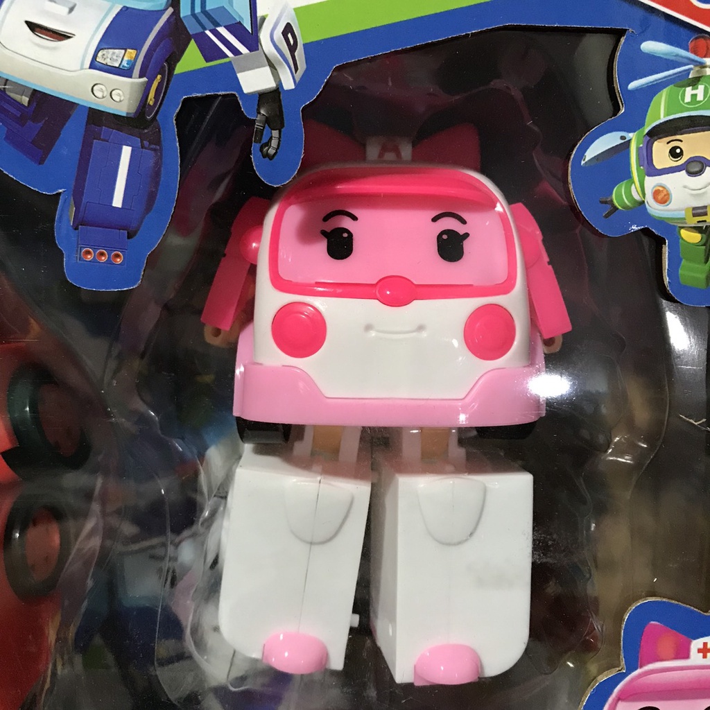 Đồ Chơi Hộp 4 xe Poli Robocar biến hình - Poli và những người bạn