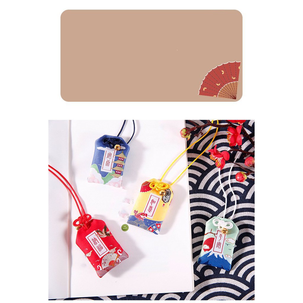 ( nhiều mẫu ) Túi Phước May Mắn Omamori Bọc Vỏ Silicon treo trang trí tình duyên tài lộc học tập bình an