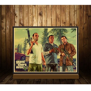 Áp Phích Dán Tường Hình Game Gta 5