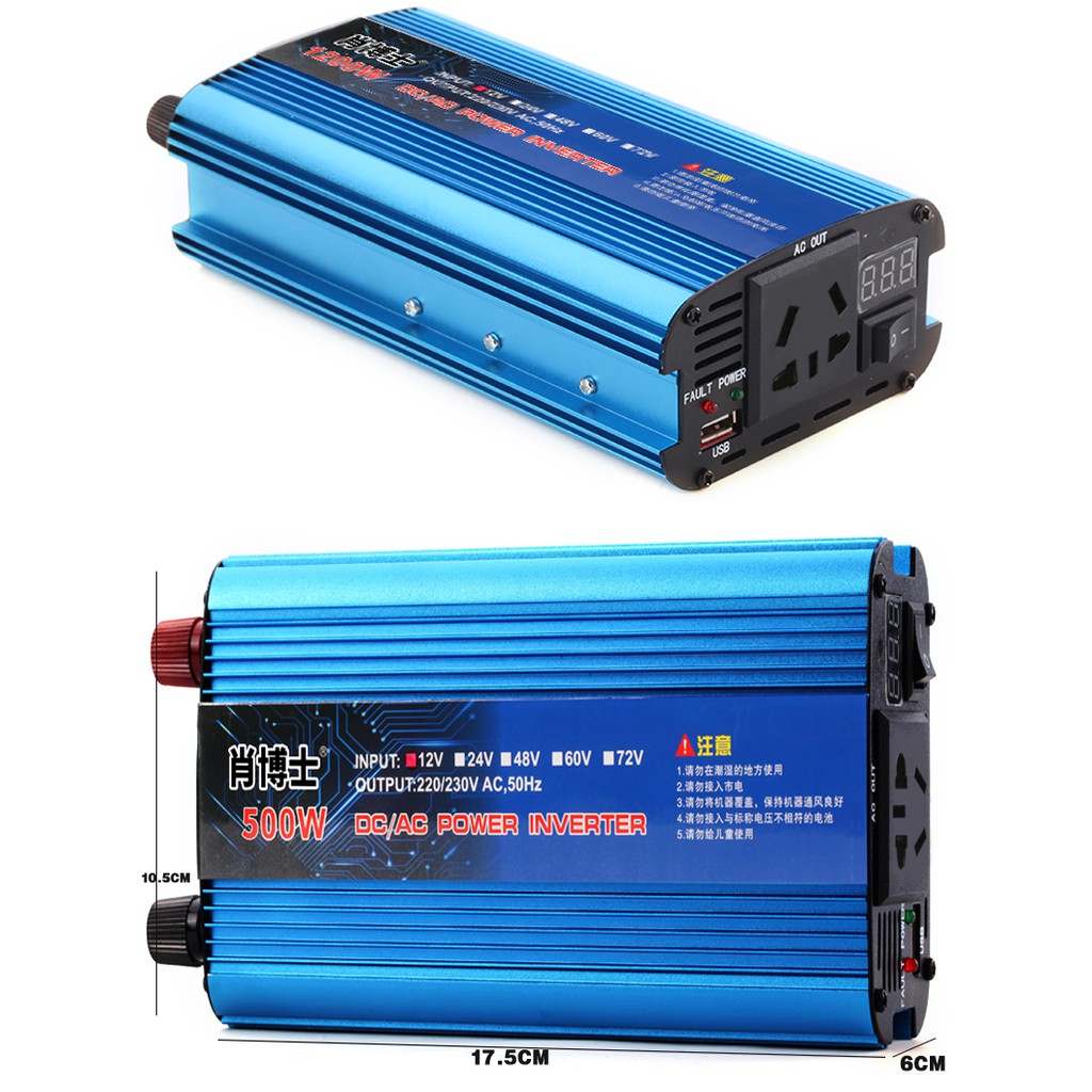 kích điện 12v 500w - Bộ chuyển đổi điện - Inverter 500w