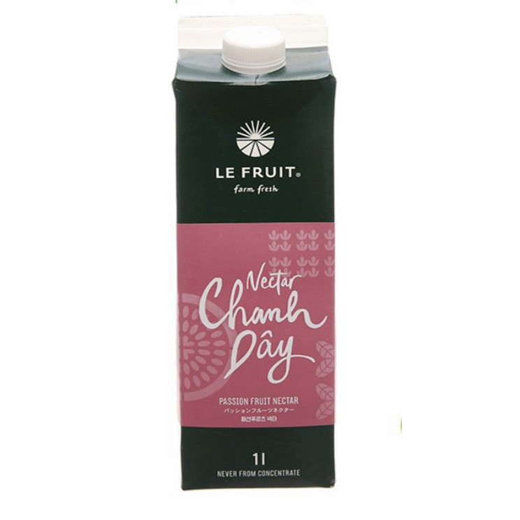Nước trái cây chanh dây nguyên chất Le Fruit hộp 1L