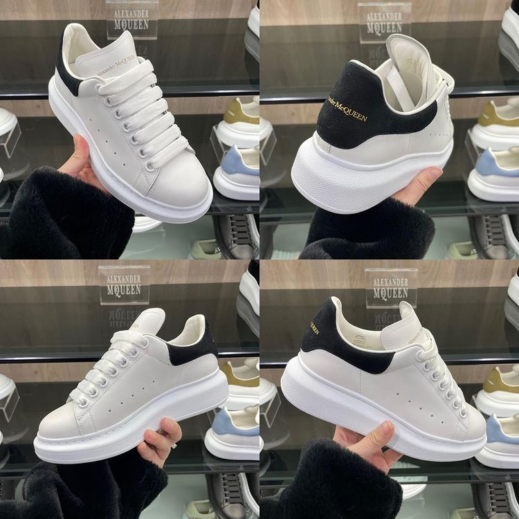 Giày Sneaker Mc Queen Trắng Giầy Mcq Nam Nữ Gót Nỉ Đen Da Cao Cấp Thoáng Khí Full Bill Box | BigBuy360 - bigbuy360.vn