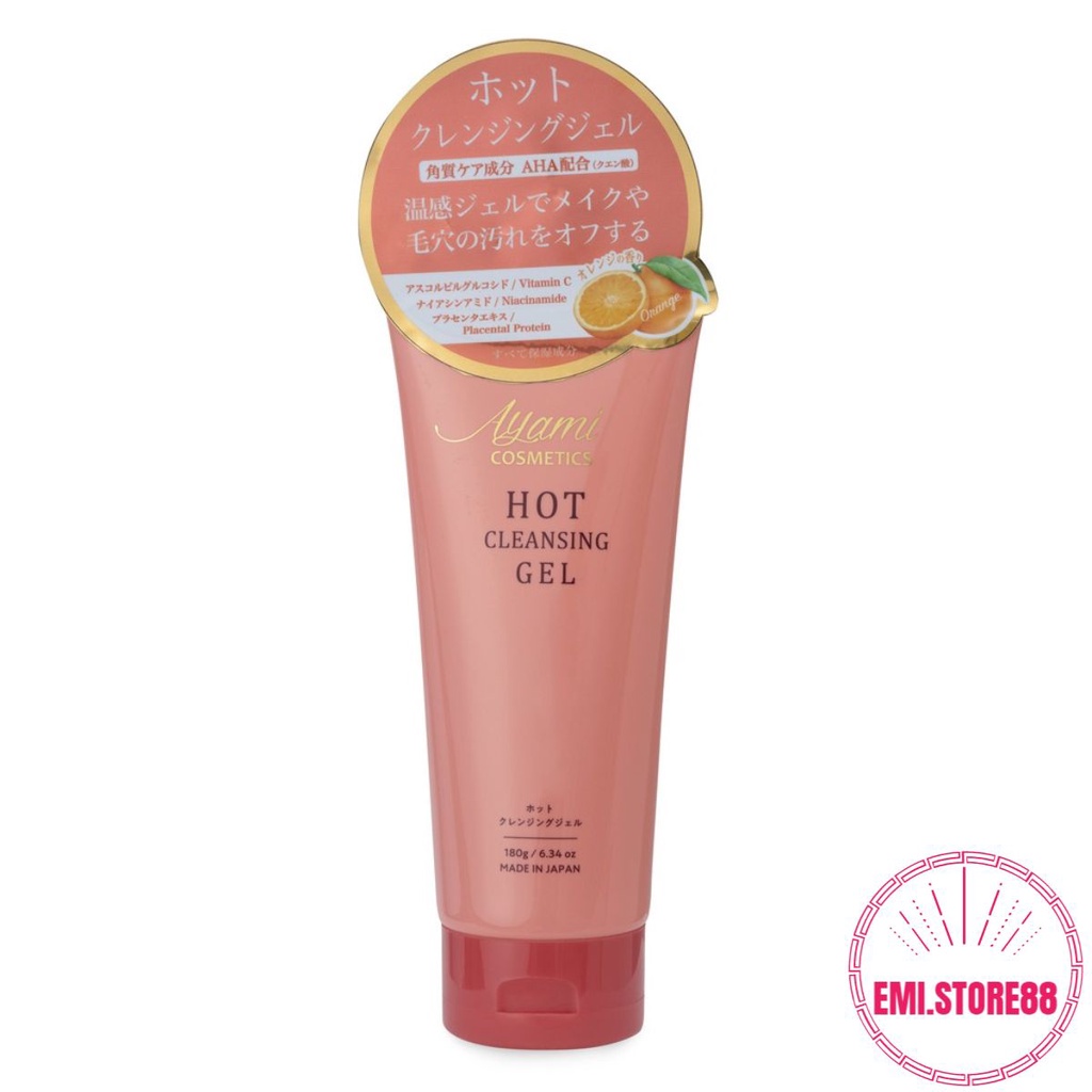 Gel Tẩy Trang Nóng Nhật Bản AYAMI COSMETICS HOT CLEANSING GEL 180G không gây khô rát ,an toàn với da nhạy cảm