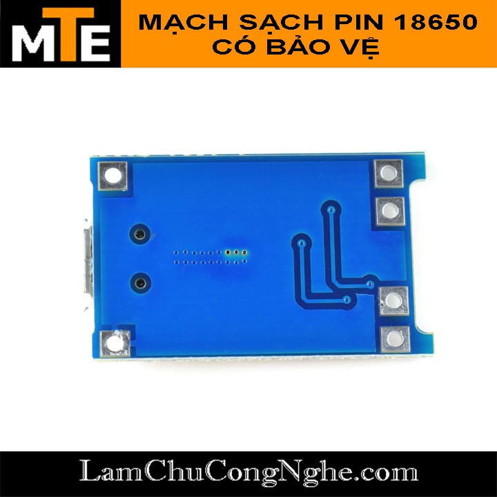 Mạch sạc pin 18650 1A TP4056 có bảo vệ Micro USB