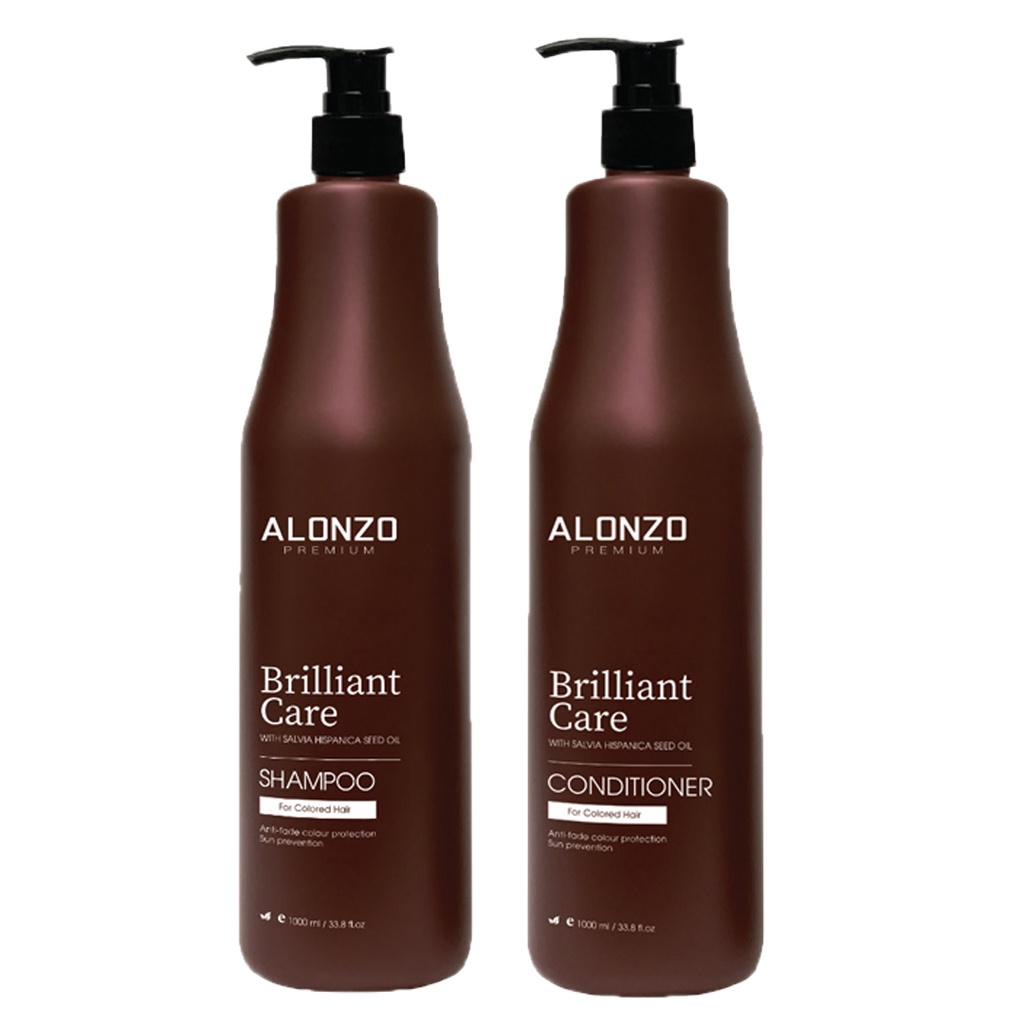 Combo Dầu gội - xả Alonzo Brilliant chăm sóc tóc nhuộm 1000ml New