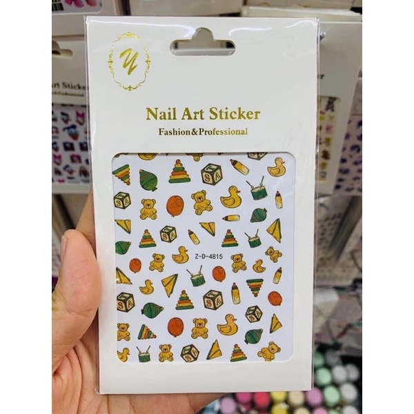 sticker hoạt hình - dán móng siêu dễ thương