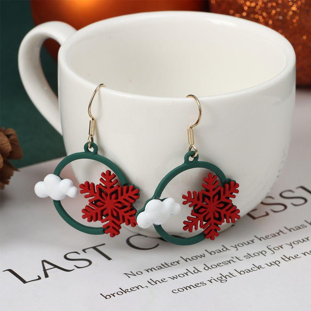 Khuyên Tai Dáng Dài Hình Bông Tuyết / Ông Già Noel / Chuông Giáng Sinh