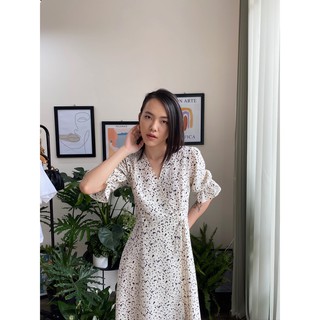 Đầm đắp tà dài họa tiết EDINI