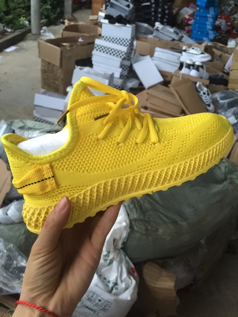 Giày full trơn màu vàng,đỏ ,be( kèm ảnh thật)  Giày thể thao nữ lưới thoáng khí êm chân