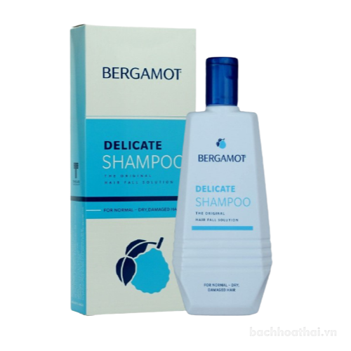 Dầu gội ḋược liệu Bergamot Delicate Shampoo Thái Lan dưỡng phục hồi ngăņ rụng ṫóc