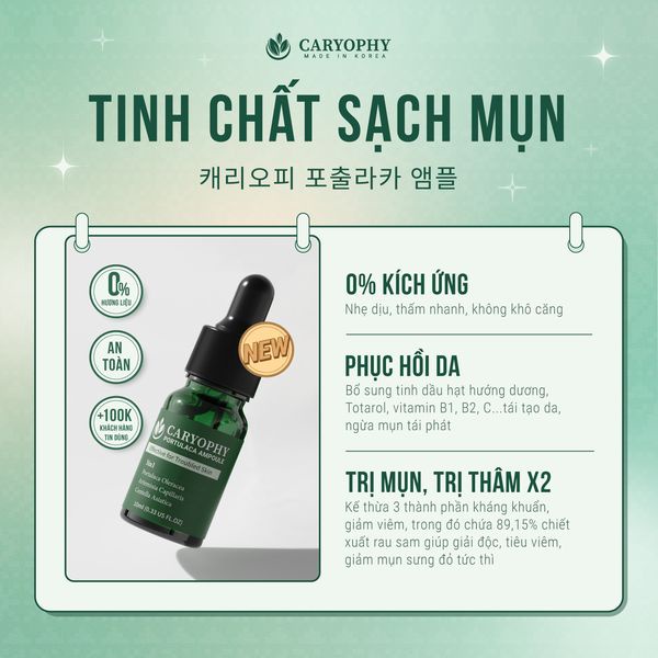 Tinh Chất Giảm Mụn, Giảm Sưng Caryophy Portulaca Ampoule 10ml