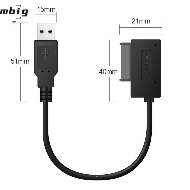 Cáp ChuyểN ĐổI Ổ ĐĩA Quang SATA 7 + 6 13Pin Sang USB CD DVD Rom 7 + 6 13Pin Cho MáY TíNh