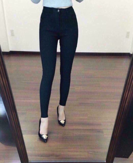 QUẦN KAKI THUN NỮ CO GIÃN 2 MÀU TRẮNG ĐEN