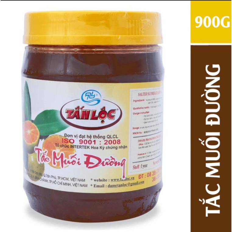 Tắc Muối Đường Tấn Lộc Đủ Size 900G/580G - Tắc Tấn Lộc Chính Hãng