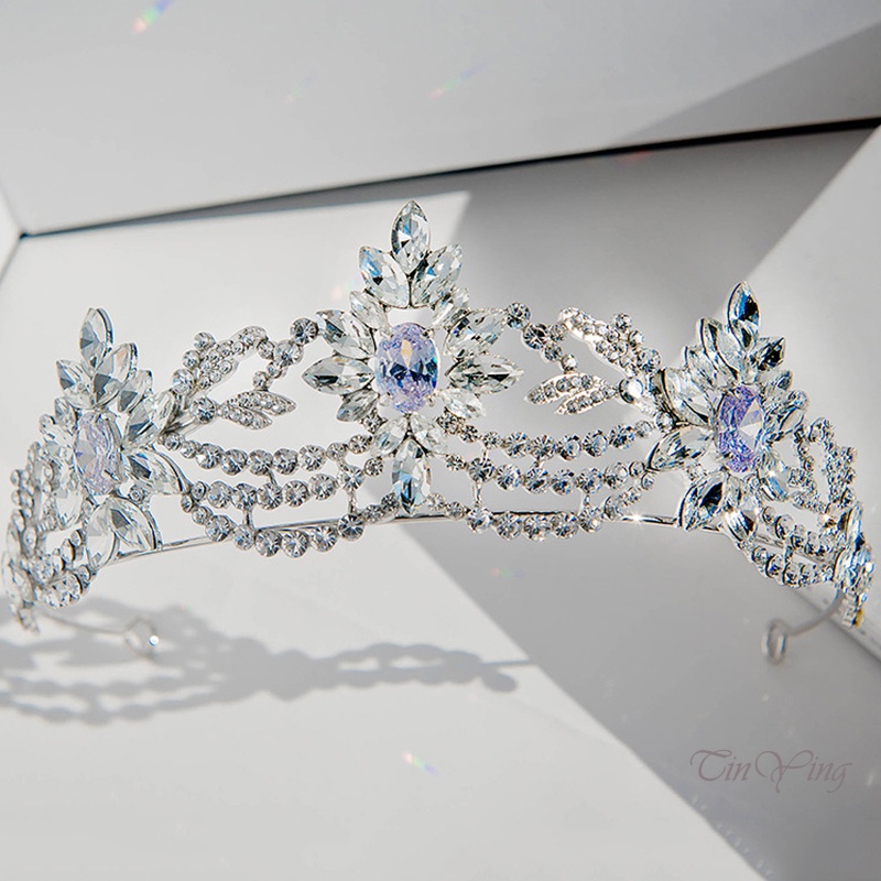 GETNOIVAS Vương miện cô dâu GETNOIVAS đính đá toàn diện sang trọng