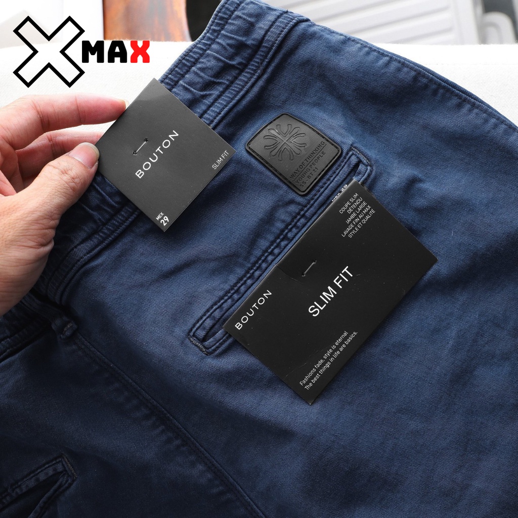 quần short jean nam cạp chun cao cấp, quần lửng bò có dây rút xịn xò cao cấp Xmax B029