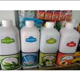 Combo trà sữa thạch rau câu kèm siro