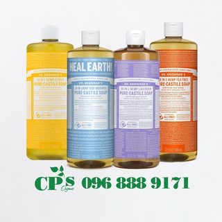 Xà phòng tắm gội 18 trong 1 Dr.Bronner's 946ml chính hãng