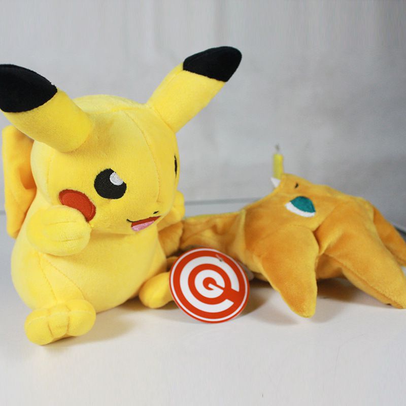 Mới pokemon pikachu với mũ charizard đồ chơi sang trọng món quà thú nhồi bông 22cm