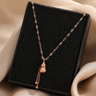 Dây Chuyền Thép Titan Mạ Vàng Hồng 18k Thời Trang Cho Nữ